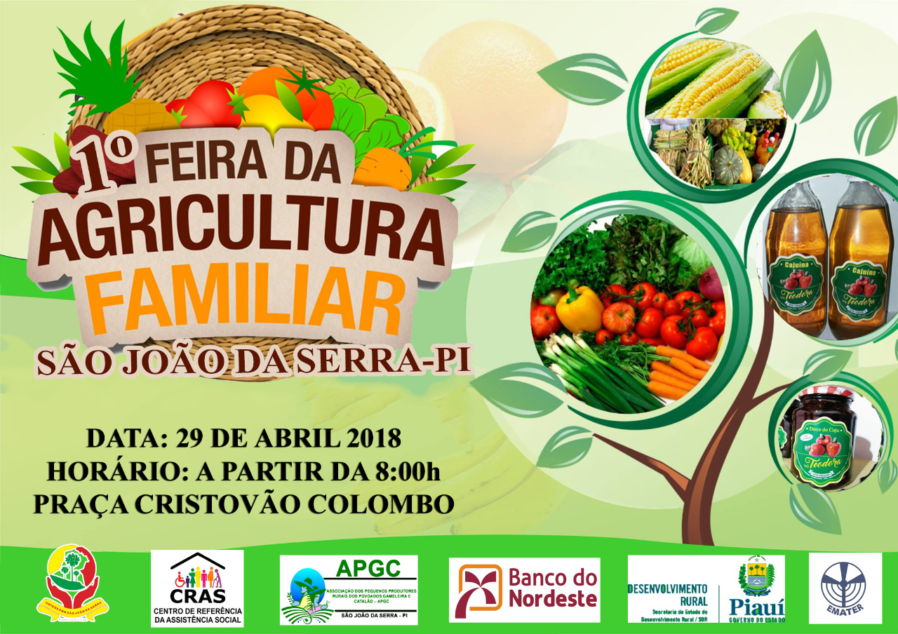 Vem aí dia 29 de abril a I Feira da Agricultura Familiar